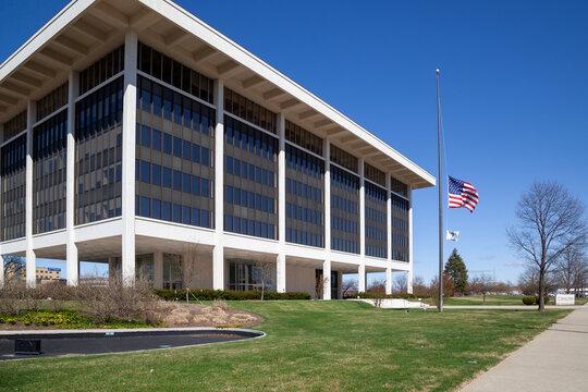 Springfield, Illinois, USA - March 26, 2022: Horace Mann headquarters in Springfield, Illinois, USA. Horace Mann is an American life insurance and financial services company. 