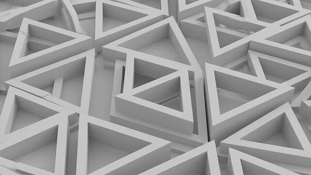 Geometric abstract pattern with interlocking triangular shapes in a neutral tone