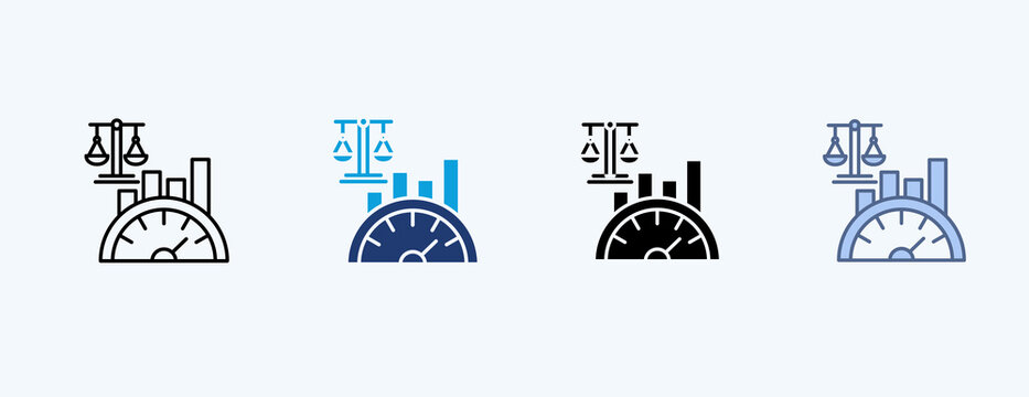 Benchmark Comparison Multiple Icon Illustration Vector