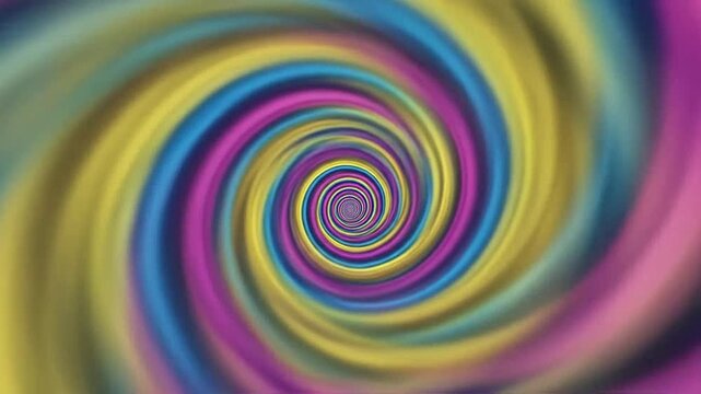 Vibrant colorful spiral vortex tunnel with a hypnotic effect