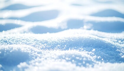 Obraz premium Close-up of sparkling snowdrifts under bright sunlight.