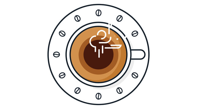 Coffee Cup With Beans.