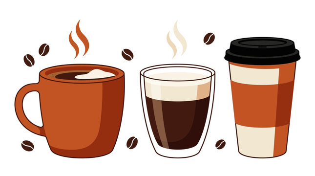 Coffee Cups and Beans.
