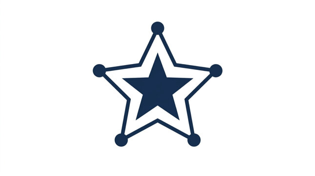 Sheriff Star Badge Emblem Symbol.