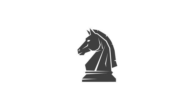 Minimalist Chess Knight Horse Piece Icon