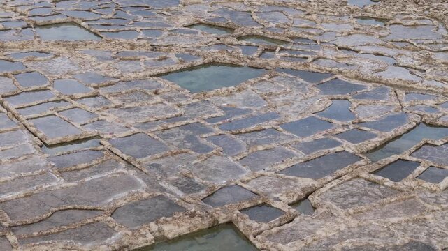 Abstract texture of salt pans