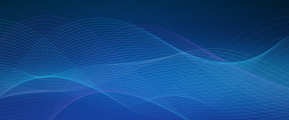Digital data network connecting global information streams with flowing blue lines, abstract waves transmitting futuristic technology concepts and communication backgrounds © Vero Dibe