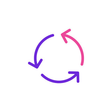 Restore icon with duotone style symbol for recover data