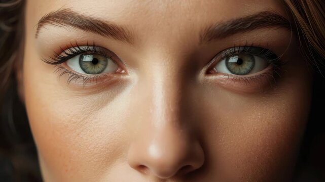 Closed eye eyelash extension eyelid eyebrow close up portrait serene flawless soft mood intimate