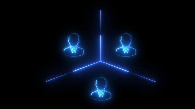 Stakeholders concept for business finance stakeholder investment management. Different stakeholders contact collaboration for company organization. 4k video motion graphic animation .