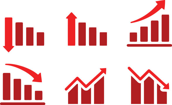 Business growth and trend icons