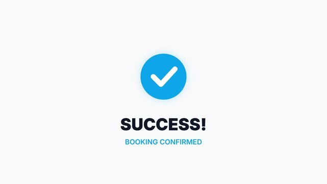 Flight Experience Booking Confirmed Animation with Travel Satisfaction Survey Selection