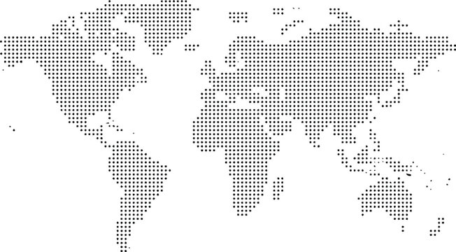 World map dot pattern global network connectivity illustration