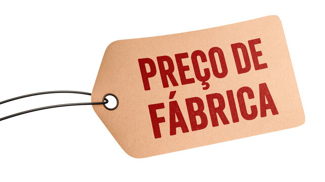 Pre&ccedil;o de f&aacute;brica: Etiqueta de pre&ccedil;o em papel com desconto isolada