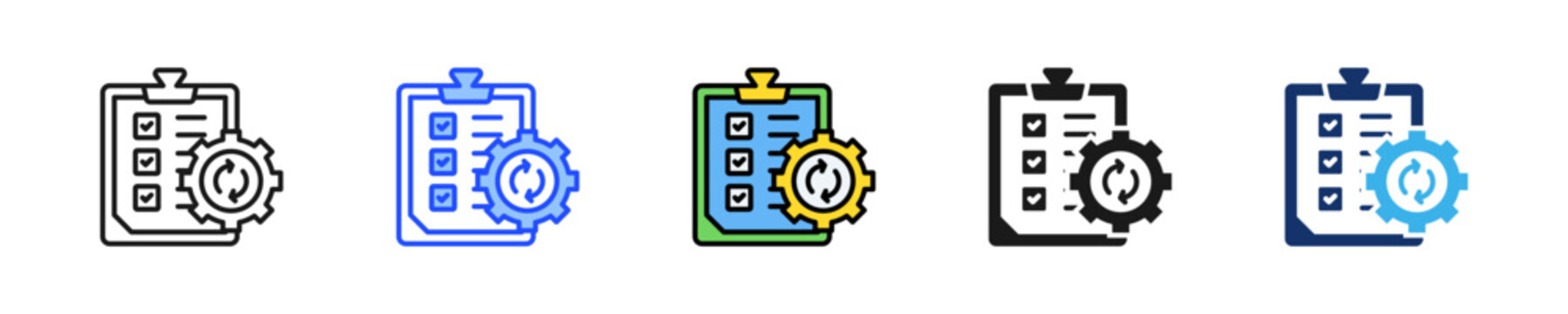 Work Order Icon Collection With Multiple Styles