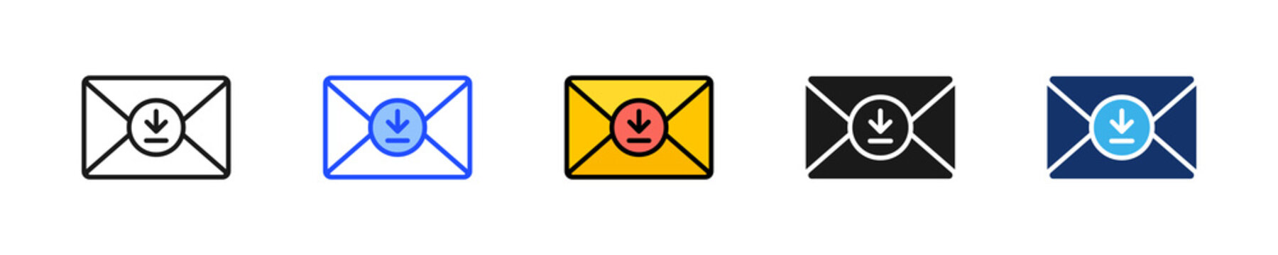Email Extractor Icon Collection With Multiple Styles