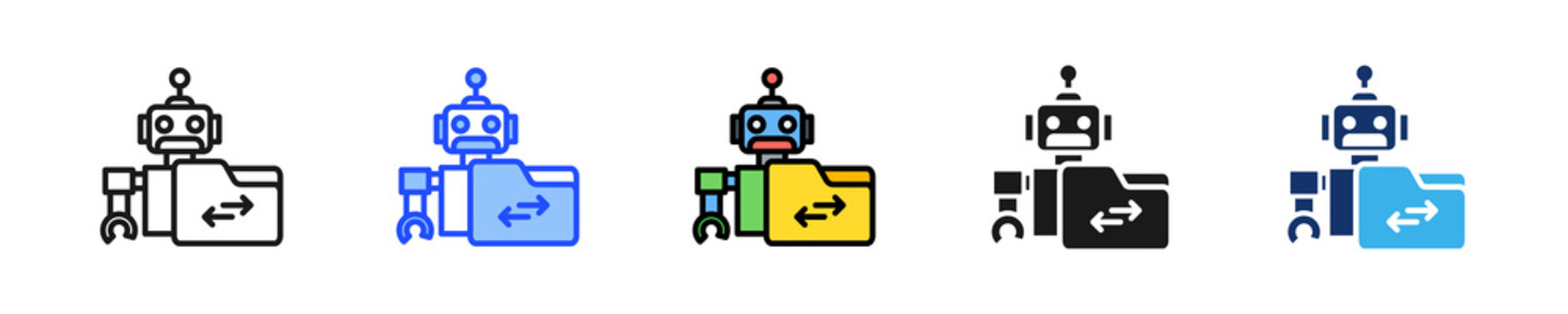 File Renamer Icon Collection With Multiple Styles