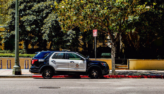 Los Angeles Police Department SUV in Downtown Los Angeles