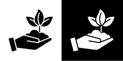 Plant  Icon Set White Glyph Style Collection  © ArtisticAura