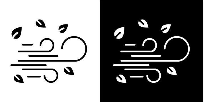 Wind  Icon Set White Glyph Style Collection
