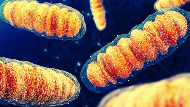 Rod-Shaped Bacteria Pathogens Floating in Blue Space - Microscopic Animation Stock Video