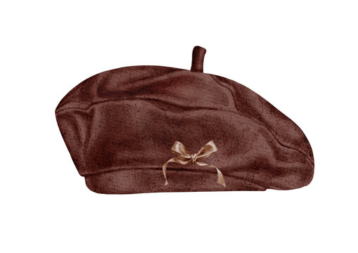 brown hat illustration 