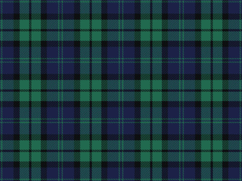 Tartan plaid pattern, green navy traditional seamless plaid check pattern for flannel shirts