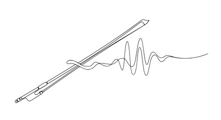 Violin Bow and Sound Wave - Abstract Music Concept © Tanduran