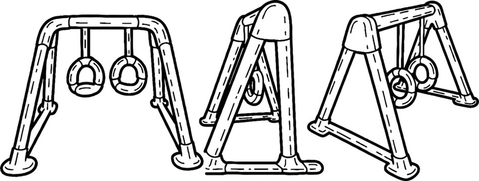 Modern Bicycle in Minimalist Line Art Style