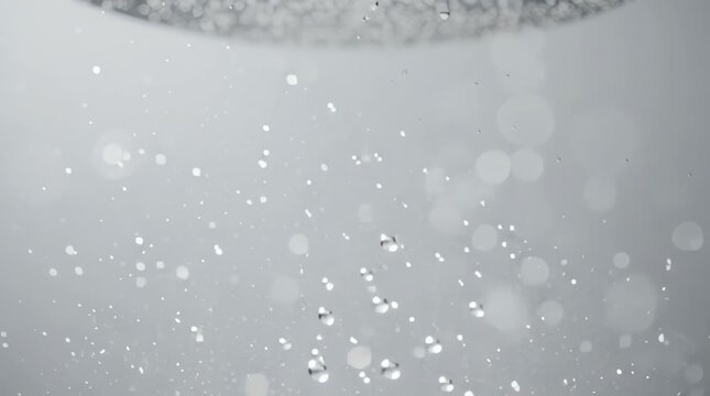 Abstract background with floating particles of light and bubbles, creating an ethereal and dynamic effect