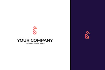 Obraz premium Minimalist Letter S Bird Logo Design Template for Corporate Identity Branding