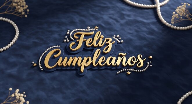 Spanish birthday celebration greeting card.