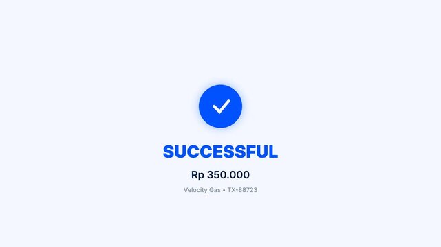 QR Code Scanning and Authorization Animation with Blue Successful Payment Confirmation Interface