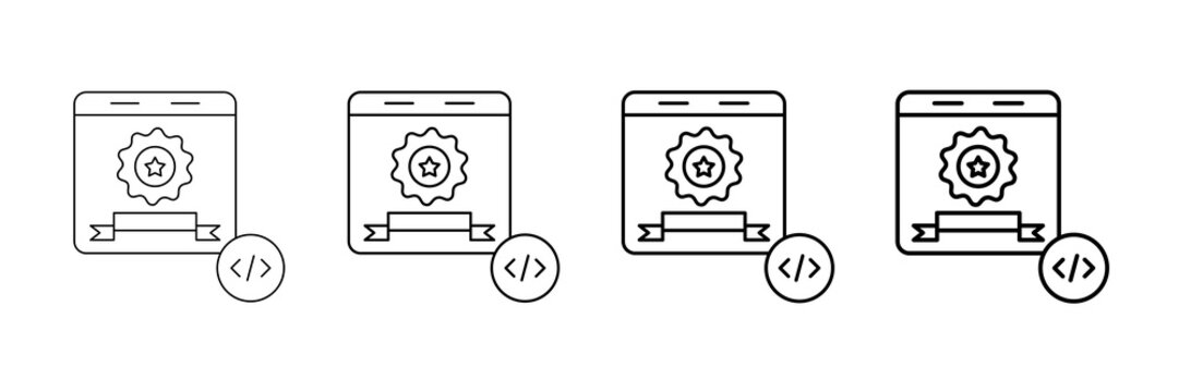 New Release Icons Vector Set In Different Stroke Line Style