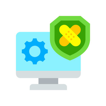 Automated Patch Management flat color icon