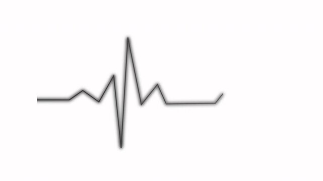 heart beat line animation heart health monitoring, pulse rate signal. 4k animation.