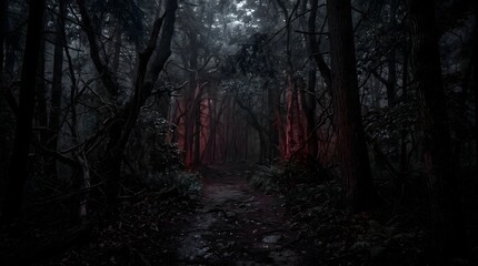 Fototapeta premium forest in the night