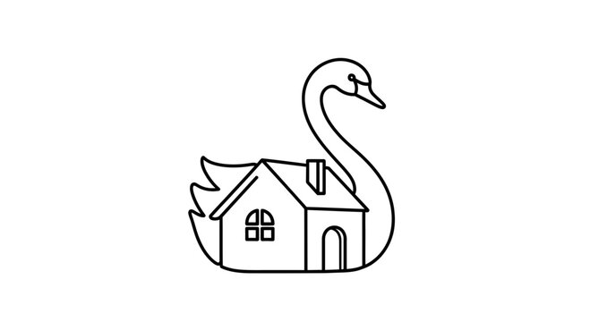 Creative Swan House Logo Concept