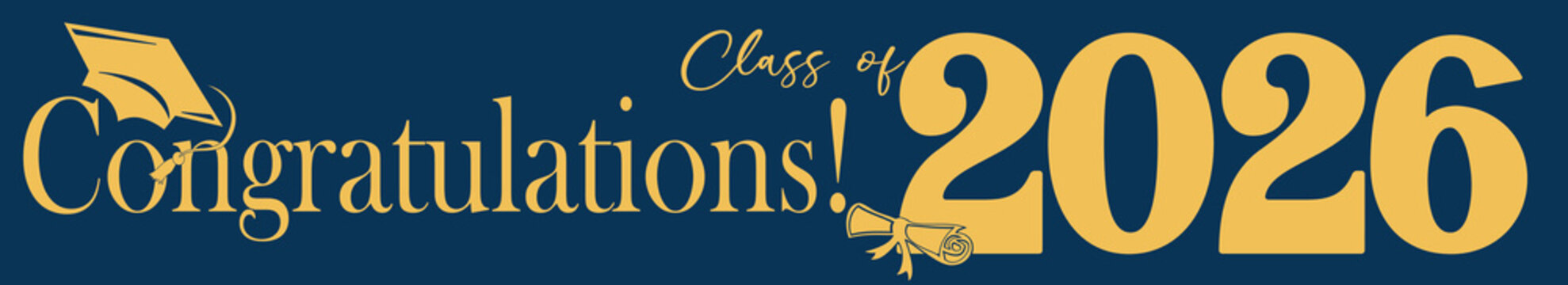class of 2026 full lengeth horizontal banner