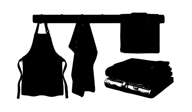 Realistic Kitchen Apron Set Culinary Apparel Vector Illustration