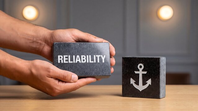 Embodying the foundational principle of reliability and trust, represented by a steadfast anchor and a clear message, vital for success in all endeavors