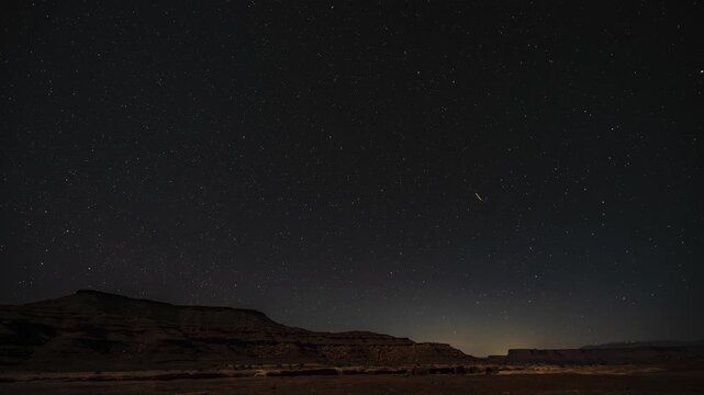 Stars Time Lapse from Canyonlands National Park on the White Rim Road
