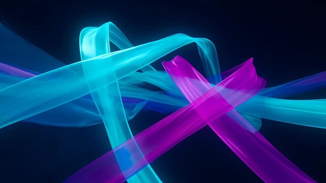 Abstract wave colourful vibrant flowing ribbon light and dark background with dynamic motion, neon glow, smooth motion, soft glow, SEO friendly visual abstract composition