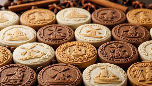 Delicious dutch speculaas cookies with traditional designs perfect for festive celebrations and