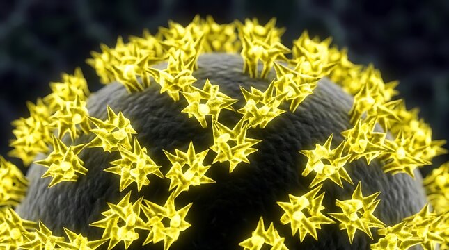 Extreme macro of Gn Gc glycoprotein spikes on Hantavirus surface
