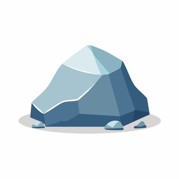 Stylized Blue Rock Illustration