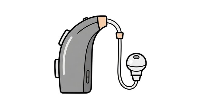 Hearing aid device for ear.
