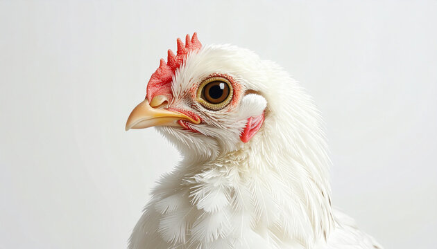 White Serama Chicken Close-Up