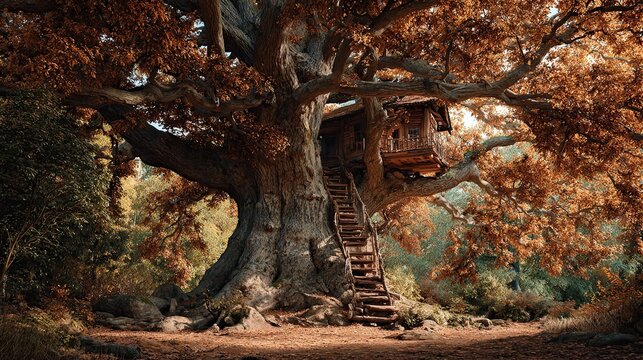 Copper Beech - Massive Ancient Tree with Integrated Treehouse Nature