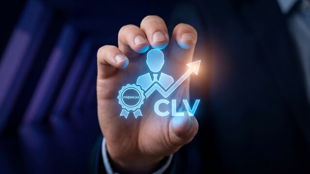 Customer Lifetime Value (CLV) Concept Illustration - Maximizing Customer Loyalty and Profitability